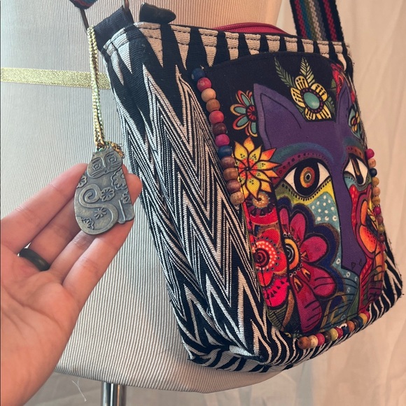 Laurel Burch Multicolor Cat Crossbody Bag - Picture 4 of 16